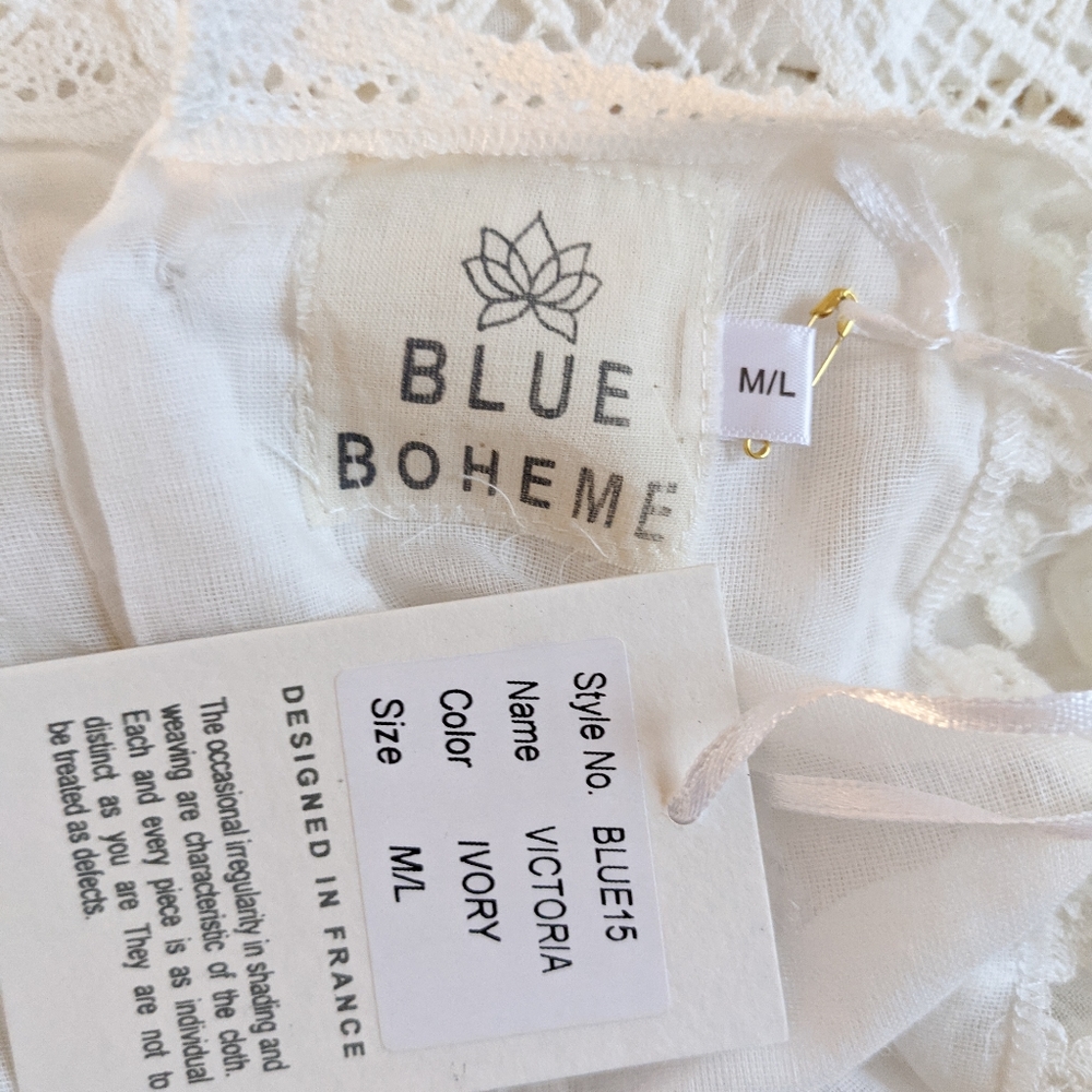 🦋LAST🦋 NWT Blue Boheme Victoria Ivory Lace Maxi - Picture 5 of 6